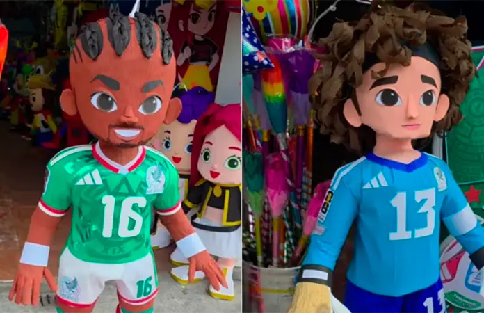 Piñatas de Julián Quiñones y Guillermo Ochoa tras Mundial 2026