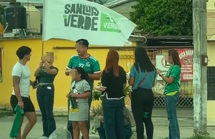 Jóvenes del PVEM ya hacen promoción partidista en Valles
