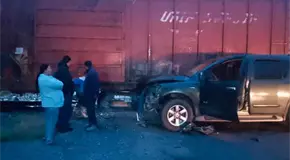 Le quiso ganar el paso al tren y fue arrastrado