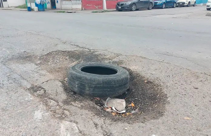 Trampa mortal, megabache en la Av. México