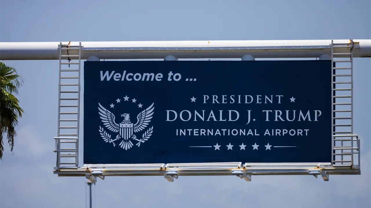 Aeropuerto de West Palm Beach cambia nombre a presidente Donald J Trump