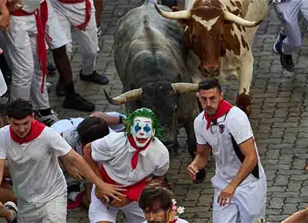 Joven, corneada en el rostro en Sanfermines