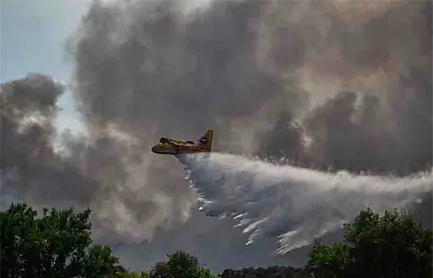 Incendio consume un bosque en Francia