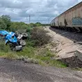 Muere embestido por el tren, chofer de una pipa gasera Muere embestido por el tren, chofer de una pipa gasera
