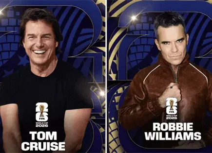 Tom Cruise, Robbie Williams y Shakira el show de la final del Mundial Tom Cruise, Robbie Williams y Shakira el show de la final del Mundial