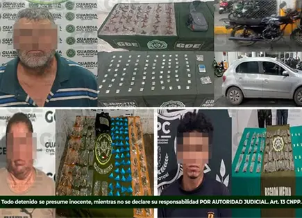 Incautan cientos de drogas a presuntos "narcos"