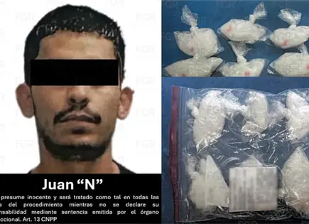 Lo procesan por traer casi 400 gramos de cristal