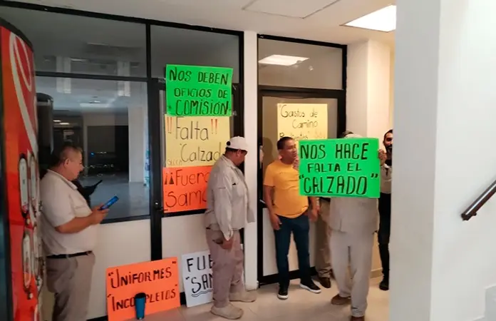Trabajadores de Vectores protestan; demandan apoyo