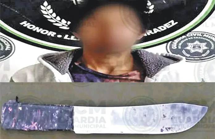 Amenazaba a gente en la calle con un cuchillo