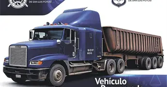 Aseguran tr&aacute;iler en Tamazunchale con n&uacute;meros alterados