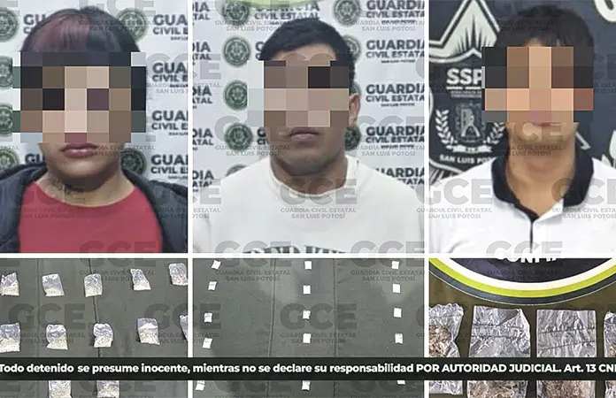 Capturan a tres supuestos vendedores de droga