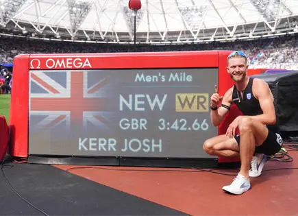 Josh Kerr rompe récord de la milla en Londres con 3:42.66 Josh Kerr rompe récord de la milla en Londres con 3:42.66
