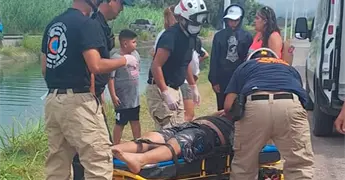 Una familia a punto de morir ahogada