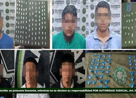 Detienen a seis presuntos distribuidores de droga en tres municipios Detienen a seis presuntos distribuidores de droga en tres municipios