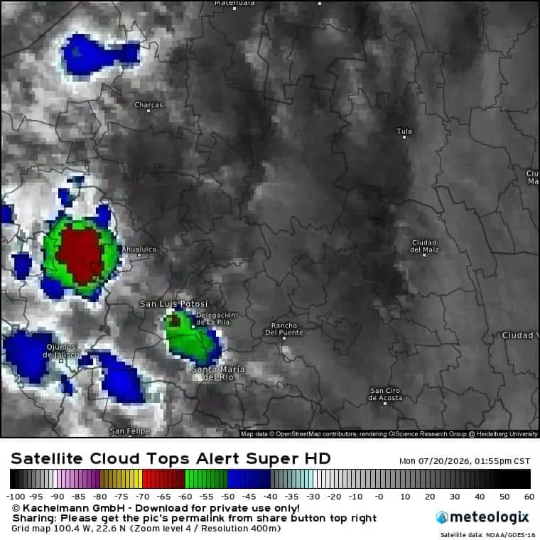 La alerta se concentra en el sur.