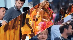 Piqué y sus hijos, presentes en show de Shakira en final del Mundial