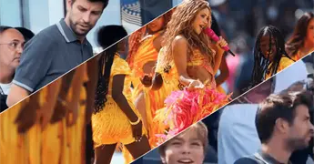 Piqu&eacute; y sus hijos, presentes en show de Shakira en final del Mundial