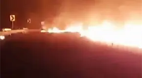 Video | Explosión de pipa colapsa tráfico en carretera 57