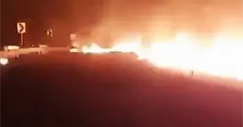 Video | Explosi&oacute;n de pipa colapsa tr&aacute;fico en carretera 57