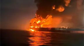 Se incendia petrolero en el mar Negro
