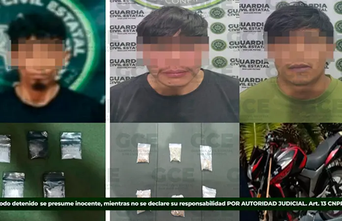 Sorprenden a jóvenes con mota y cristal