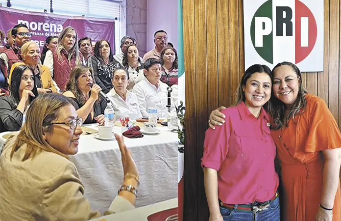 Lideresa del PRI, en acto de Morena