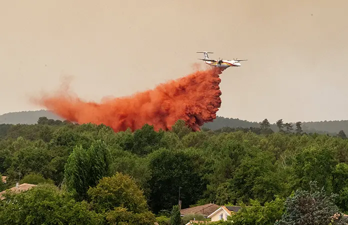Se propaga en costa francesa incendio forestal