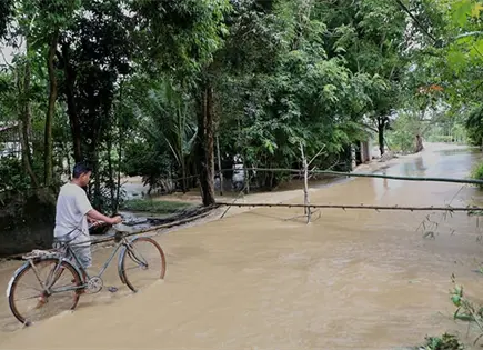 Anegan lluvias monzónicas noreste indio Anegan lluvias monzónicas noreste indio