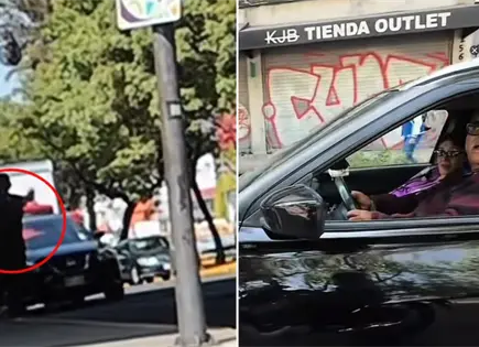 Motociclista alerta a conductor y evita un supuesto robo