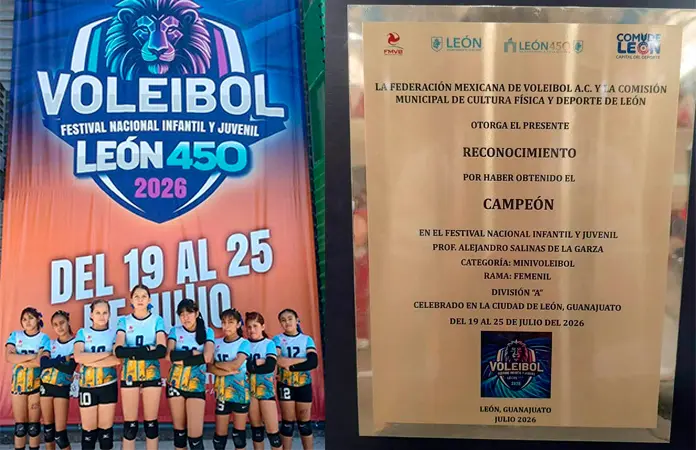 Niñas obtienen el título en torneo de Minivoleibol