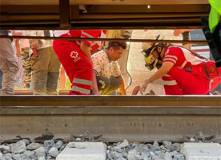 Tren arrastra un Chevy; hay cinco lesionados