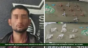 Detienen en Cedral a joven con droga y 21 "ponchallantas"