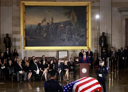 Funeral de Lindsey Graham en Washington re&uacute;ne a l&iacute;deres y Trump