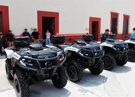 Entregan cuatrimotos a la Policía Municipal Entregan cuatrimotos a la Policía Municipal