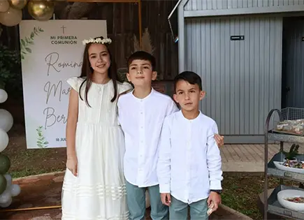 Romina, Marcelo y Bernardo Romina, Marcelo y Bernardo