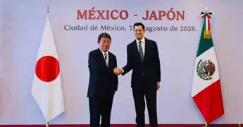 Canciller Velasco recibe al ministro de Asuntos Exteriores de Jap&oacute;n