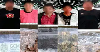 Con droga, apresan a cinco personas