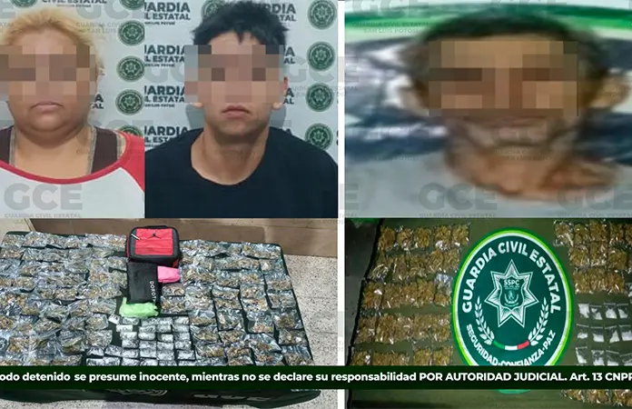 Detienen a cuatro "narcos" con dosis de drogas