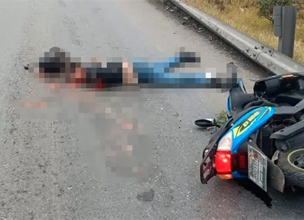 Tráiler huye tras causar muerte de motociclista Tráiler huye tras causar muerte de motociclista