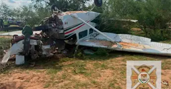 Accidente a&eacute;reo en Hermosillo deja tres personas con lesiones