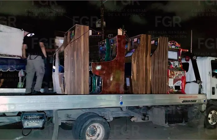 Aseguran en Veracruz 40 tragamonedas