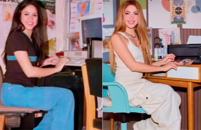 Shakira recrea meme icónico frente a impresora y sorprende fans