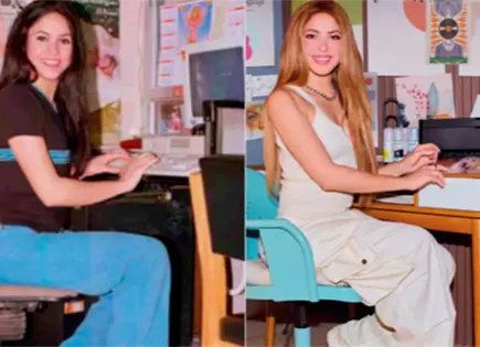 Shakira recrea meme ic&oacute;nico frente a impresora y sorprende fans