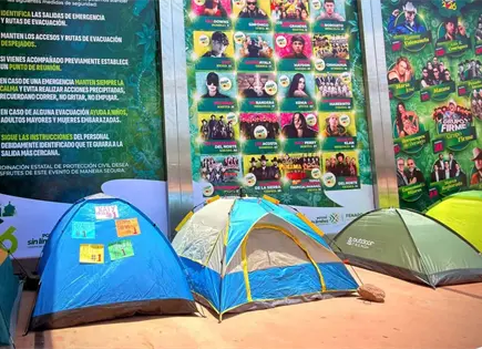 Ya acampan para shows de la Fenapo (fotos) Ya acampan para shows de la Fenapo (fotos)