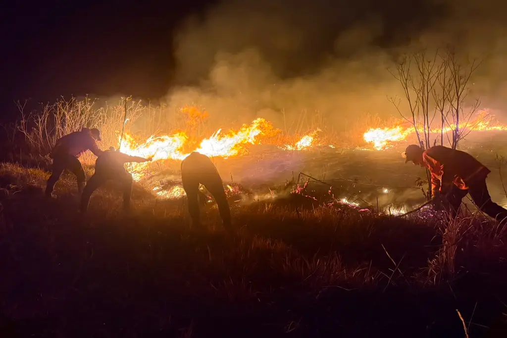Incendio en parque nacional Bromo moviliza a bomberos en Indonesia