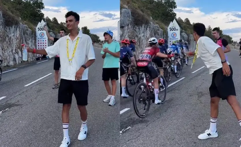Isaac del Toro apoya a Romina Hinojosa en Tour Francia