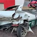 Accidente entre taxi y auto deportivo deja 2 lesionados Accidente entre taxi y auto deportivo deja 2 lesionados