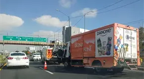 Fotos | Dos heridos en choque m&uacute;ltiple en la 57