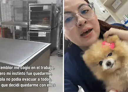 Veterinaria protege perros durante sismo en Colombia