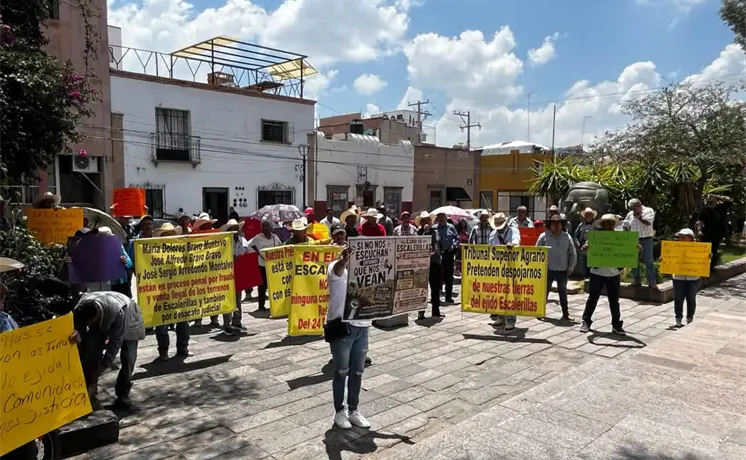Ejidatarios de Escalerillas exigen respeto a sus tierras Ejidatarios de Escalerillas exigen respeto a sus tierras